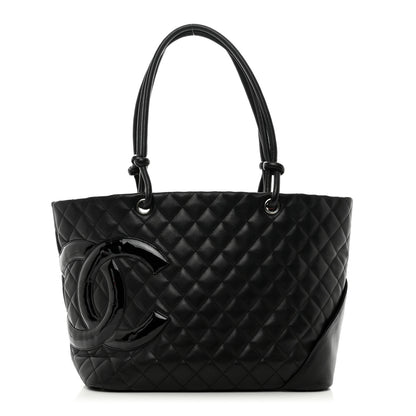 Chanel Calfskin Quilted Large Cambon Tote Black 1 of 13