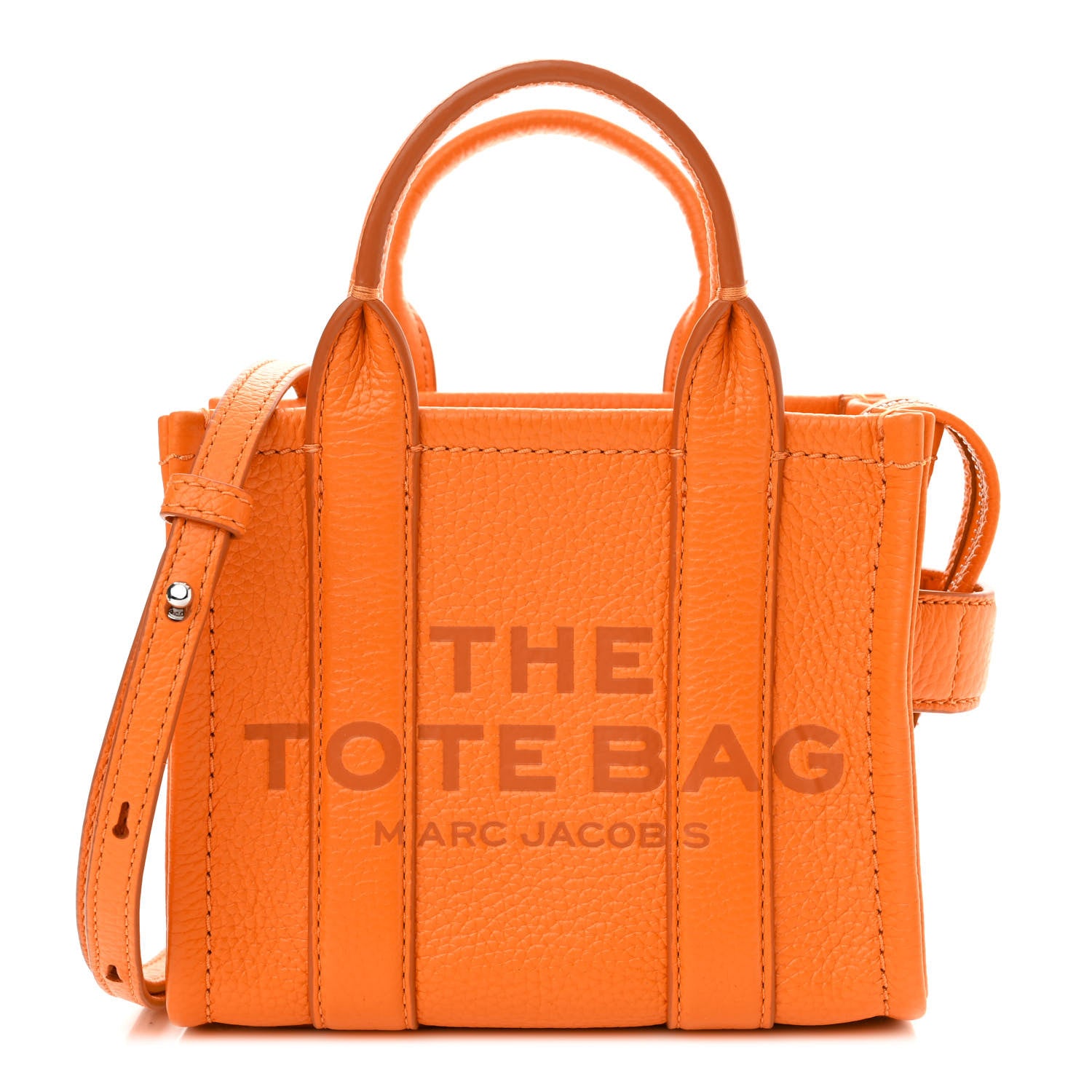 Marc Jacobs Grained Calfskin Micro The Tote Bag Artisan Gold 1 of 12