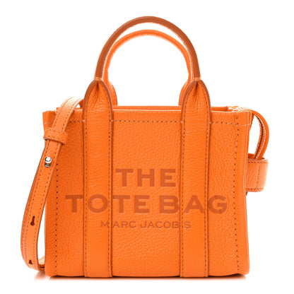 Marc Jacobs Grained Calfskin Micro The Tote Bag Artisan Gold 1 of 12