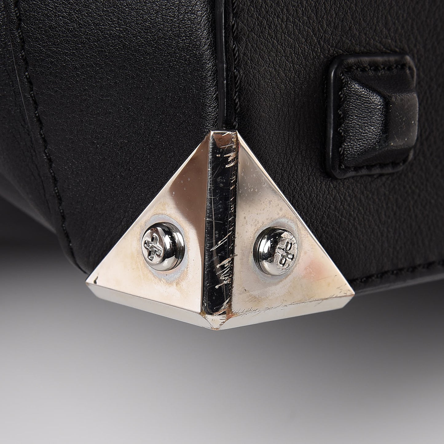 Calfskin Robyn Drawstring Hobo Black