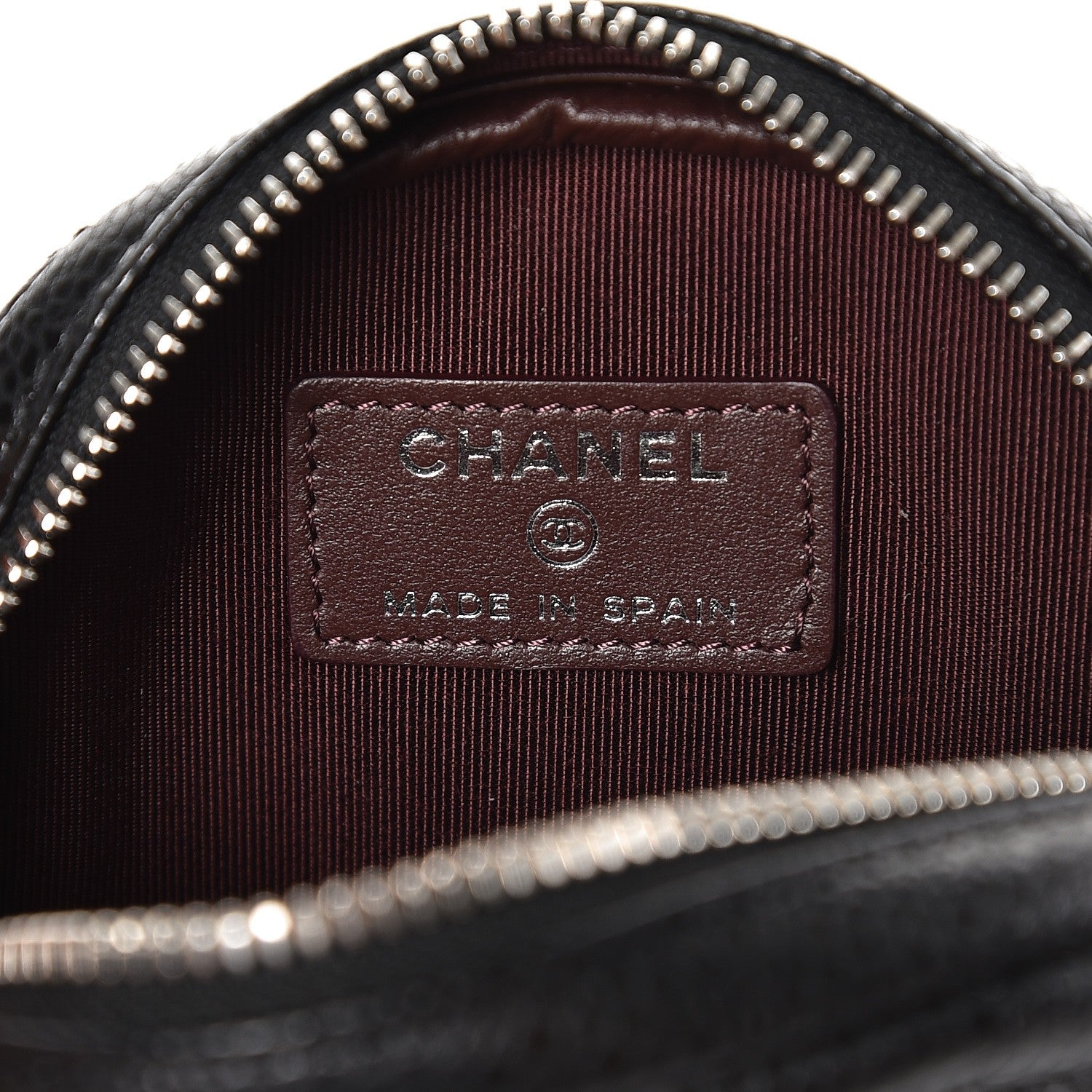 Chanel Caviar Quilted Zip Around Classic Coin Purse Black 6 of 8