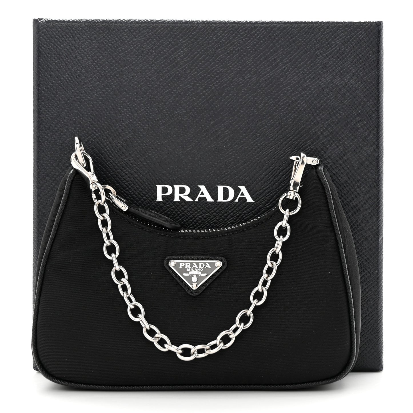 Tessuto Nylon Mini Re-Edition 2000 Shoulder Bag Black