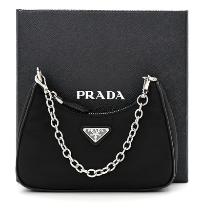 Prada Tessuto Nylon Mini Re-Edition 2000 Shoulder Bag Black 11 of 11
