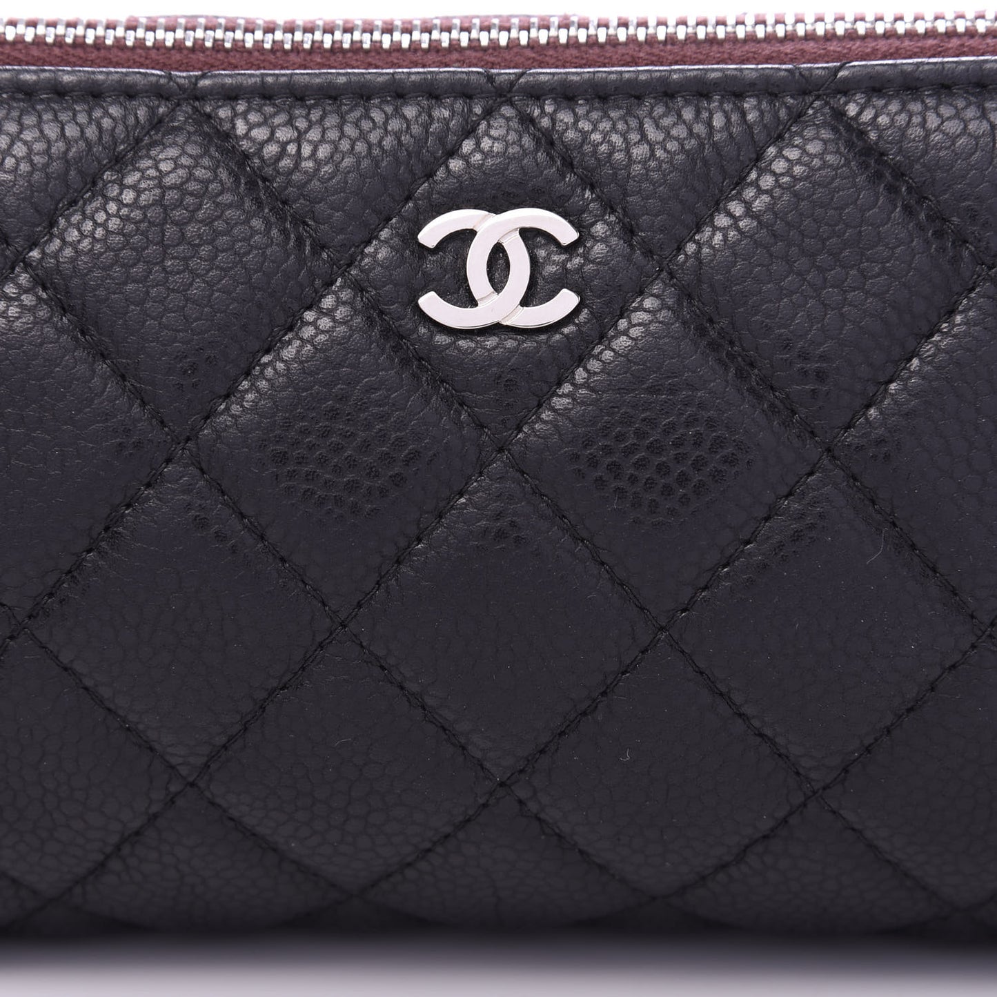 Caviar Quilted Small Cosmetic Case Black
