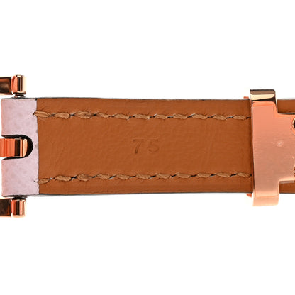 Hermes Epsom 15mm Pop H Belt 75/30 Mauve Pale 6 of 6
