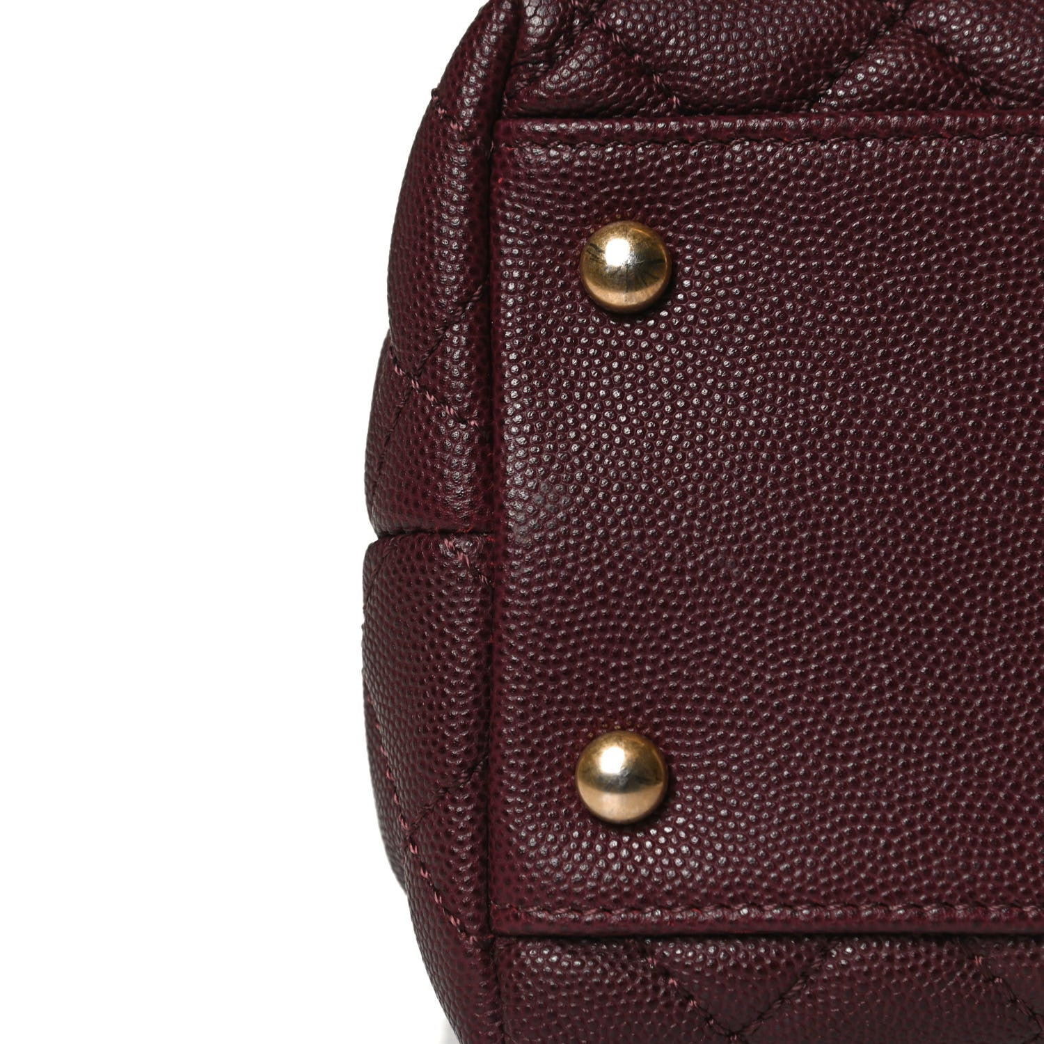 Chanel Caviar Lizard Quilted Medium Coco Handle Flap Burgundy 12 of 17