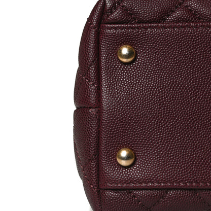 Chanel Caviar Lizard Quilted Medium Coco Handle Flap Burgundy 12 of 17