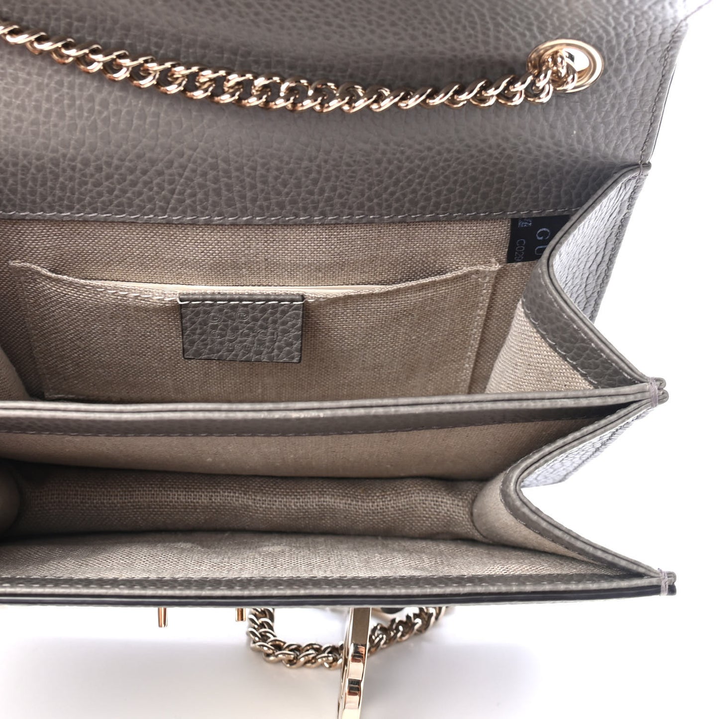 Dollar Calfskin Small Interlocking G Shoulder Bag Loess