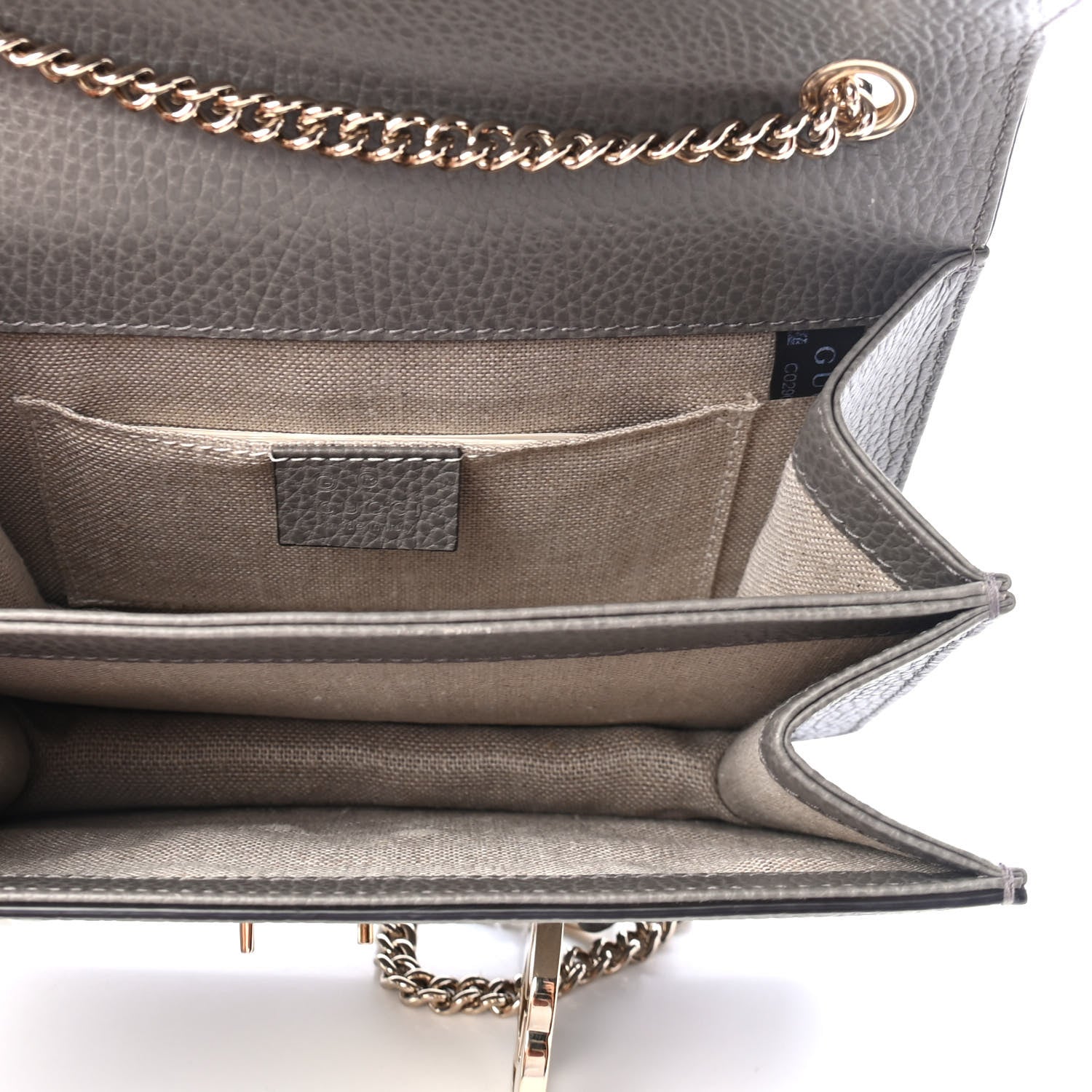 Gucci Dollar Calfskin Small Interlocking G Shoulder Bag Loess 4 of 4