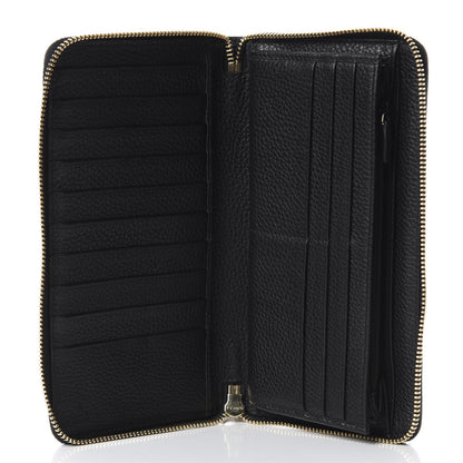 Gucci Pebbled Calfskin Soho Zip Around Wallet Black 4 of 9