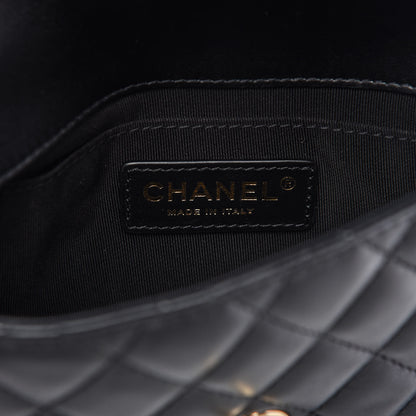 Chanel Lambskin Quilted Side Packs Black 10 of 12