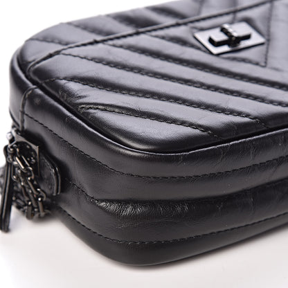 Chanel Aged Calfskin Chevron Mini Reissue Camera Case So Black 9 of 11