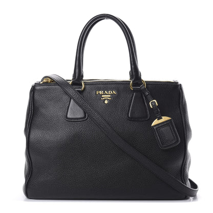 Prada Vitello Daino Tote Black 1 of 17