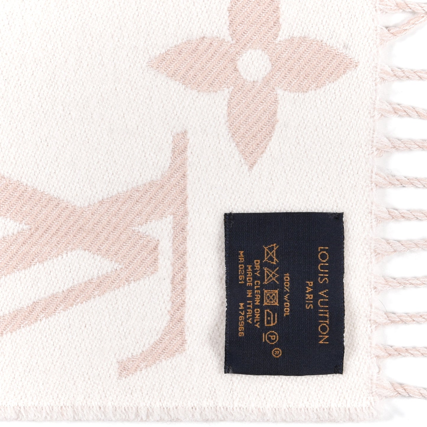 Wool Monogram Simply LV Scarf Beige