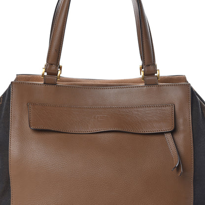 Fendi Pequin Vitello Magnetic Top Satchel Tobacco Foresta 10 of 12