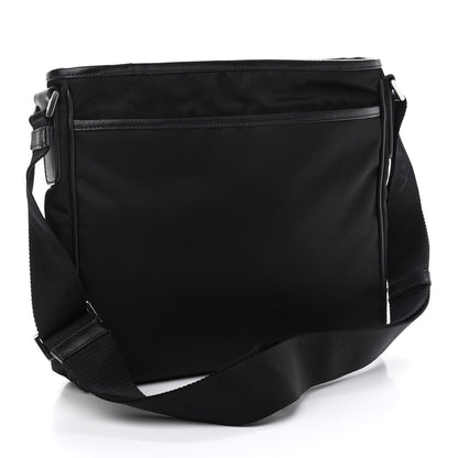 Prada Tessuto Nylon Saffiano Flat Messenger Bag Black 3 of 9