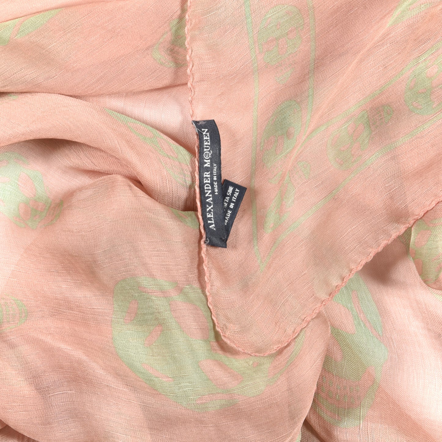 Silk Chiffon Skull Scarf Pink