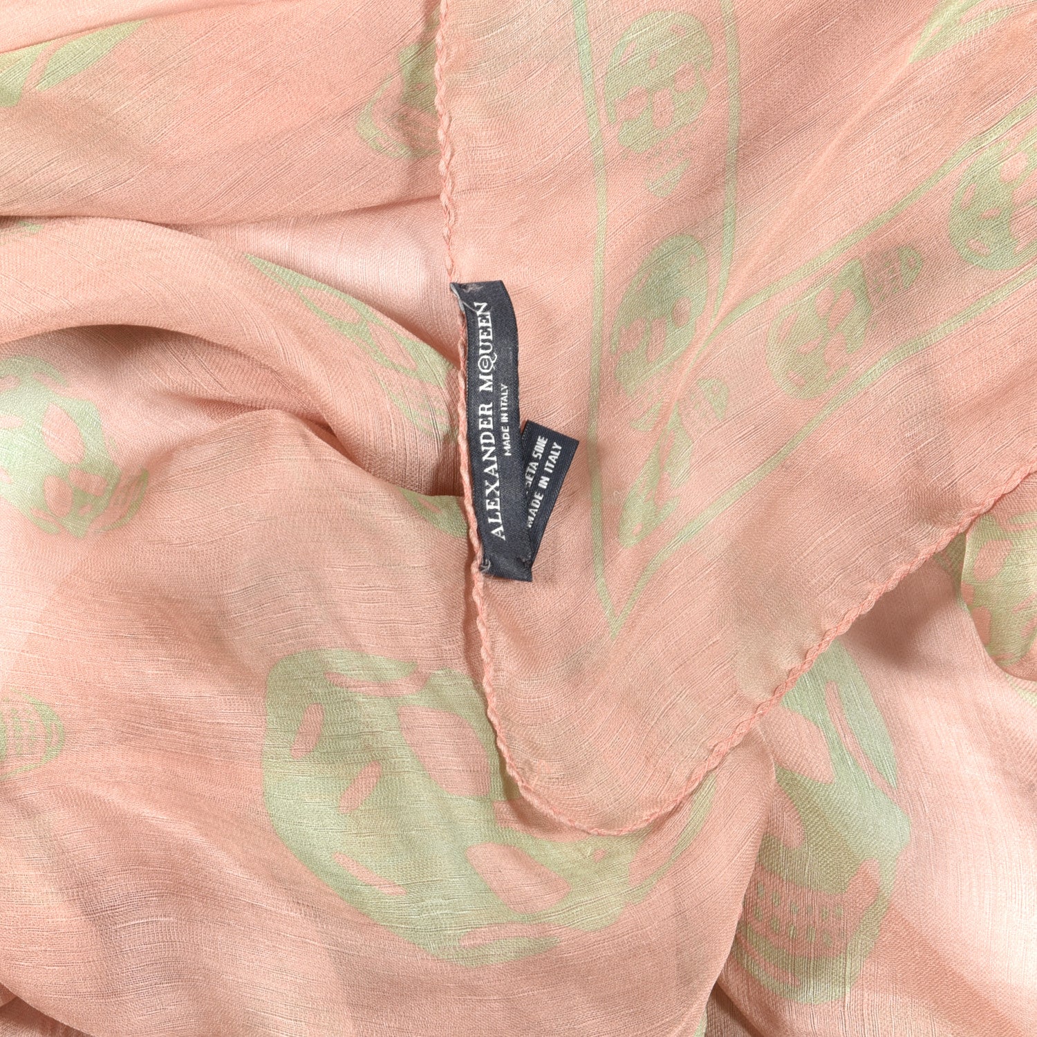 Alexander McQueen Silk Chiffon Skull Scarf Pink 3 of 3
