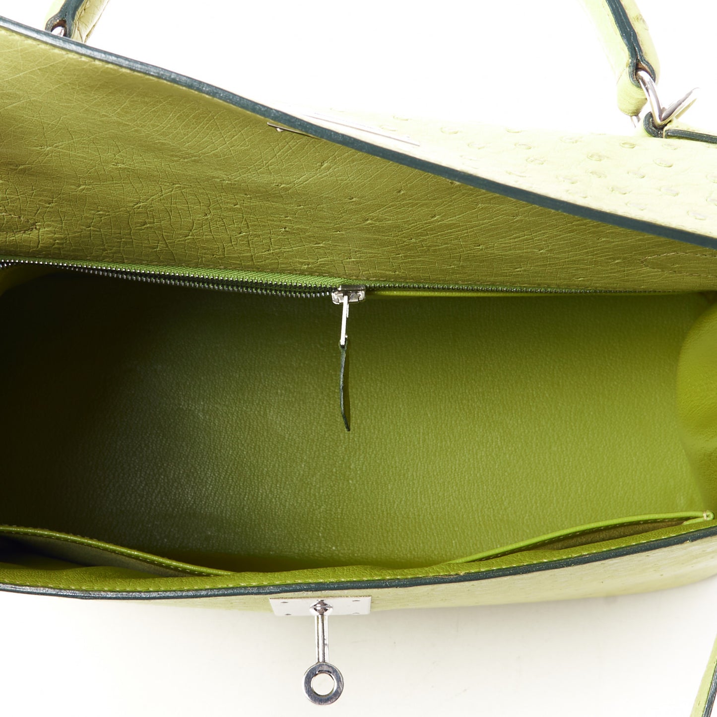 Ostrich Kelly Sellier 32 Vert Anis