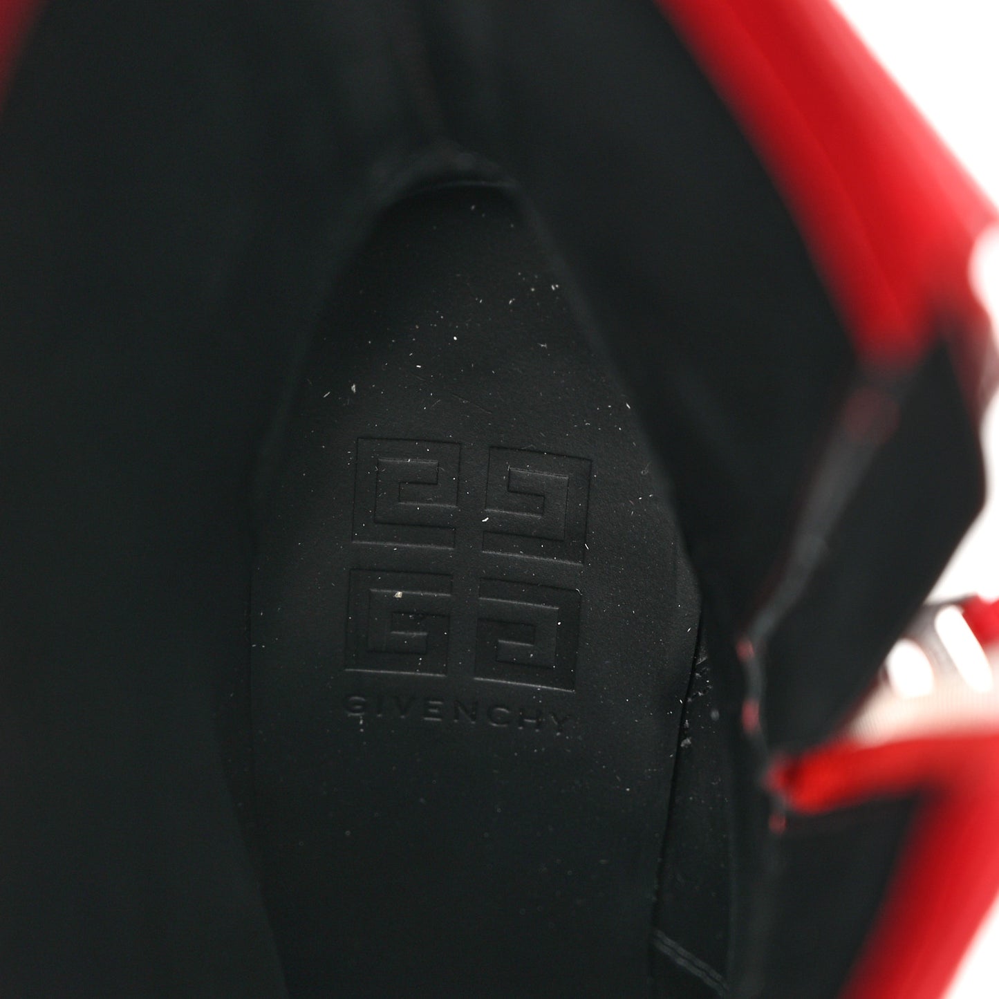 Calfskin Shark Lock Ankle Boots 36 Red