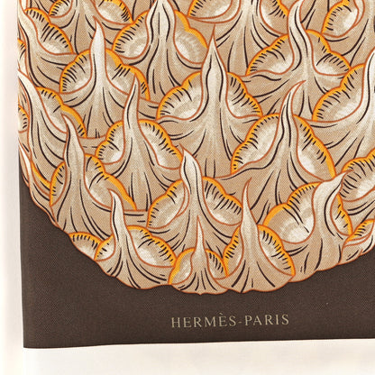Hermes Silk Index Bromeliaceae Scarf 90 Ebene Bleu Miel 2 of 3