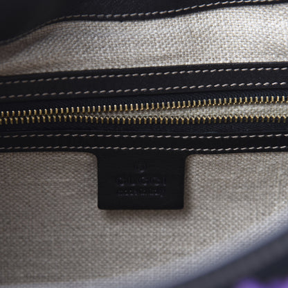 Gucci Canvas Floral Flora Medium Jackie O Bouvier Hobo Black 10 of 12
