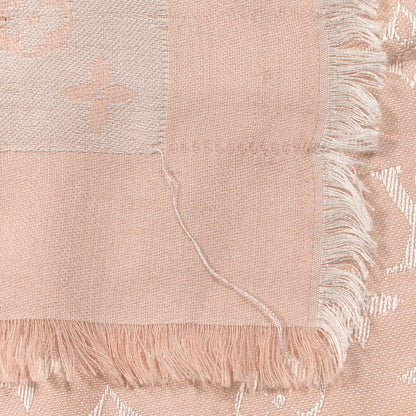 Louis Vuitton Silk Wool Monogram Shawl Rose 6 of 6