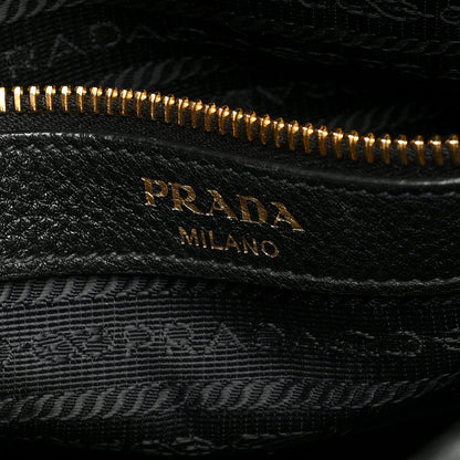 Prada Vitello Daino Hobo Messenger Bag Black 6 of 9