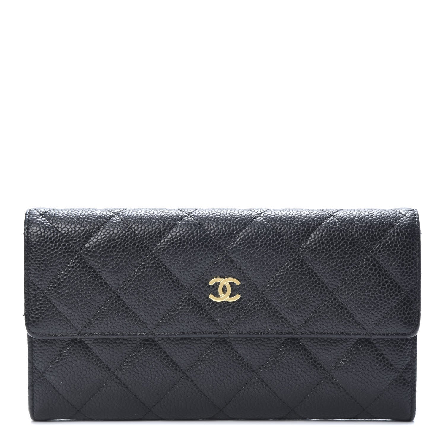 Chanel Caviar Quilted Large Flap Wallet Black 1 of 9