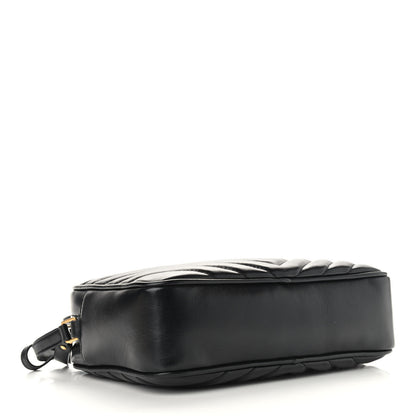 Saint Laurent Calfskin Matelasse Monogram Lou Camera Bag Black 4 of 9
