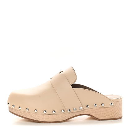 Hermes Calfskin Calya Mules 36 Hetre 1 of 9