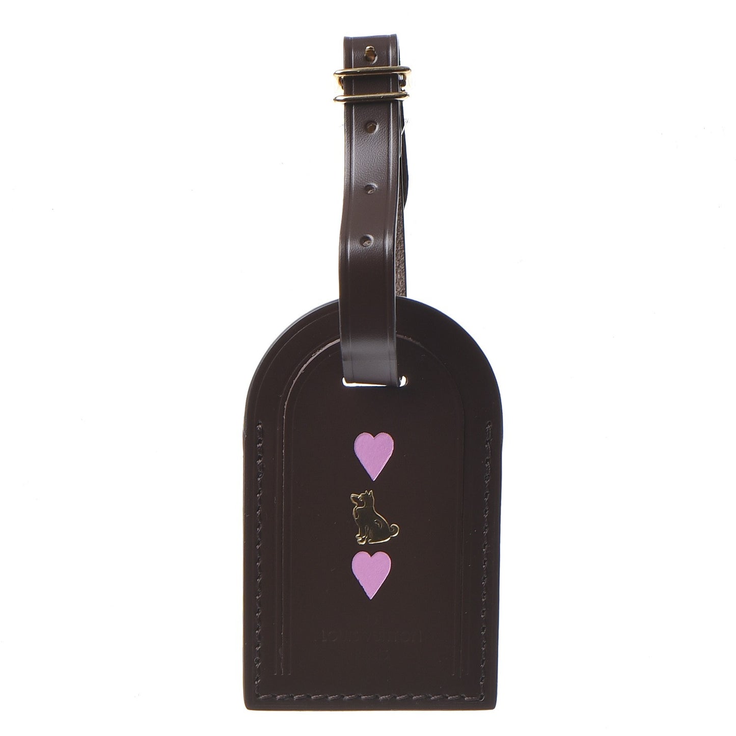 Calfskin Luggage Tag Ebene
