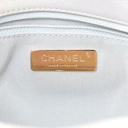 Chanel Iridescent Calfskin Quilted Large Chanel 19 Flap White 8 of 9