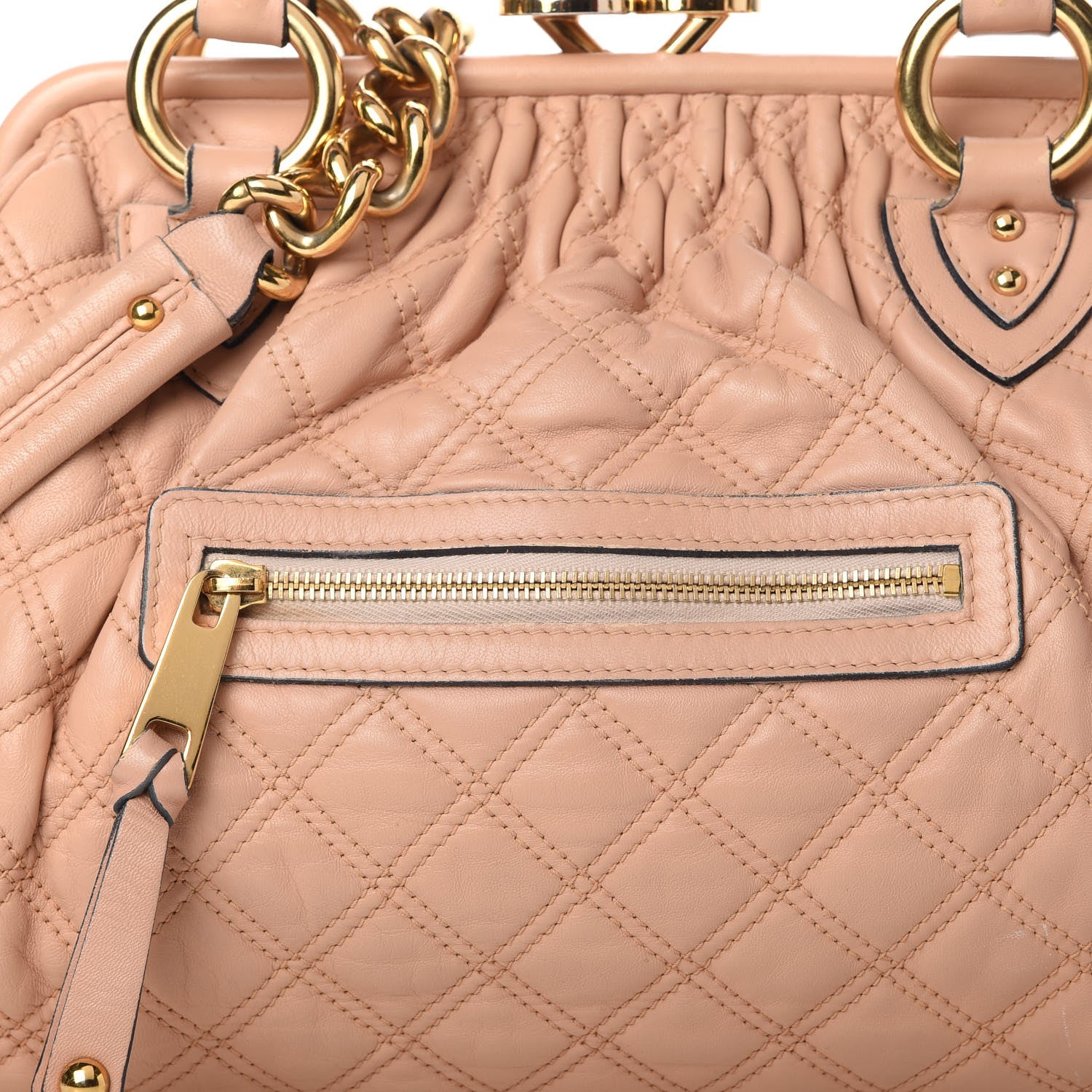 Marc Jacobs Calfskin Quilted Stam Blush 10 of 12