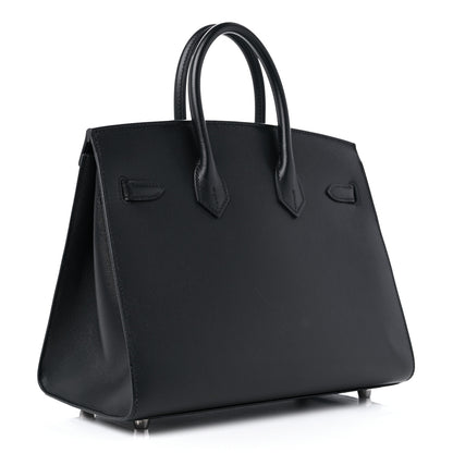 Hermes Madame Calfskin Birkin Sellier 25 Black 3 of 13
