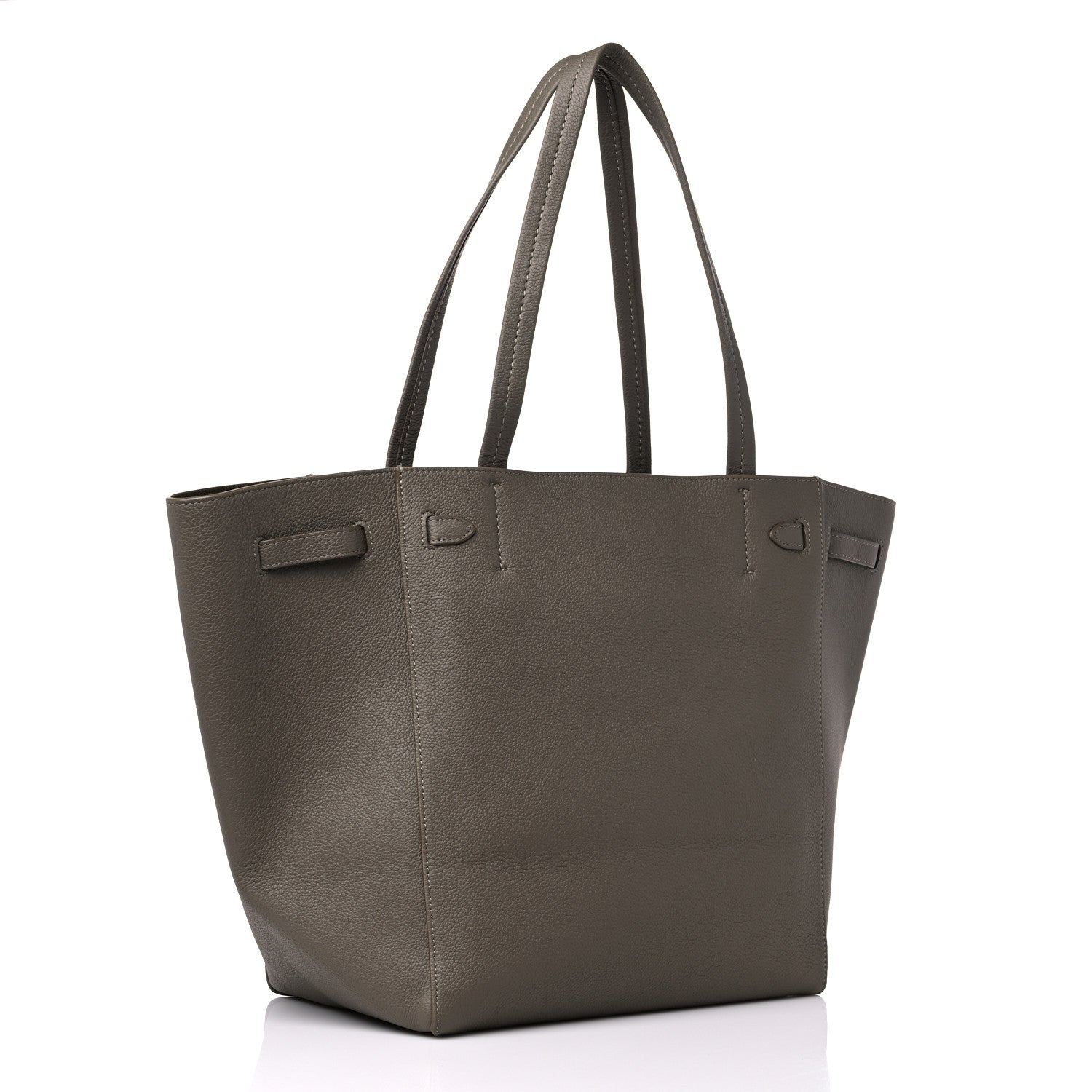 Celine Soft Grained Calfskin Small Belt Cabas Phantom Taupe 3 of 12
