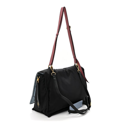 Prada Tessuto Nylon Etiquette Flap Black 3 of 9