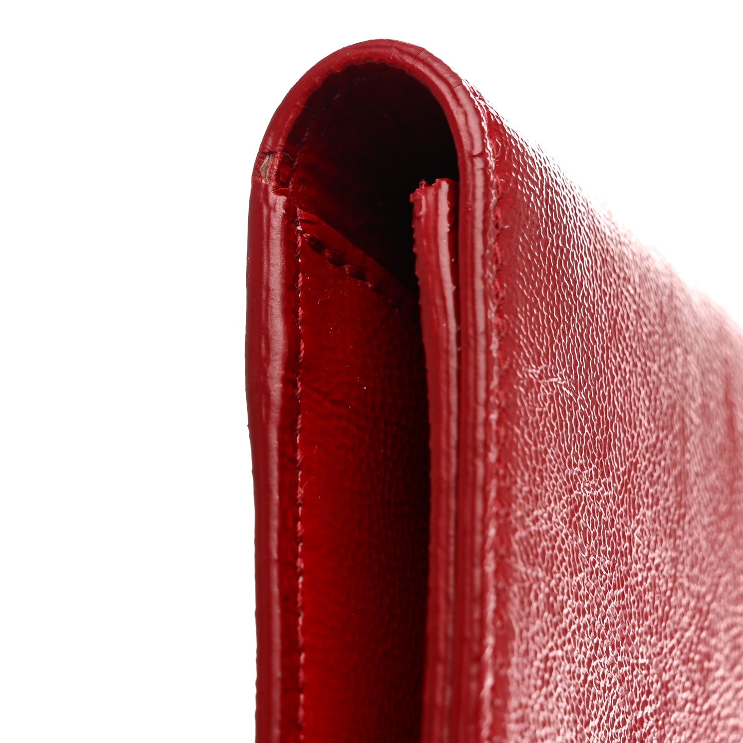 Textured Patent Monogram Large Belle De Jour Clutch Red
