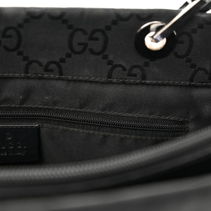 Gucci Nylon Monogram Bamboo Handle Bag Black 11 of 17