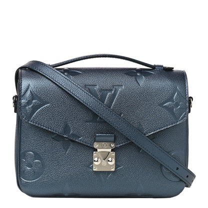 Louis Vuitton Metallic Empreinte Monogram Giant Pochette Metis Navy Nacre 1 of 9