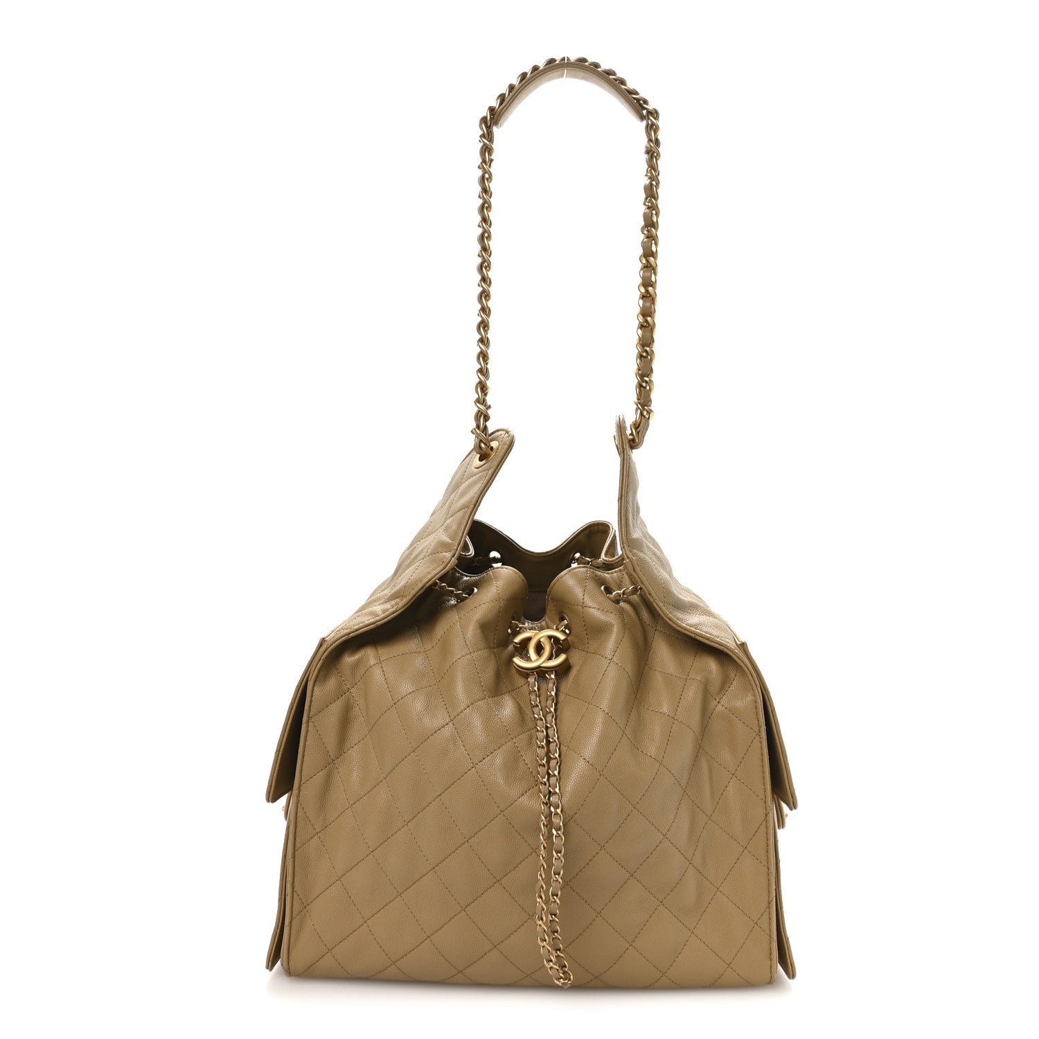 Chanel Caviar Quilted Medium Chanel 25 Handbag Dark Beige 1 of 12