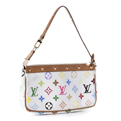 Louis Vuitton Monogram Multicolor Pochette Accessories White 3 of 13
