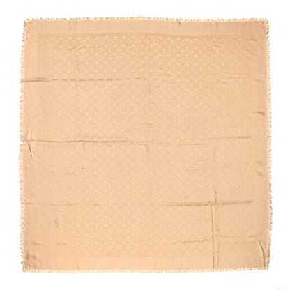 Louis Vuitton Silk Wool Monogram Shine Shawl Gold 1 of 5