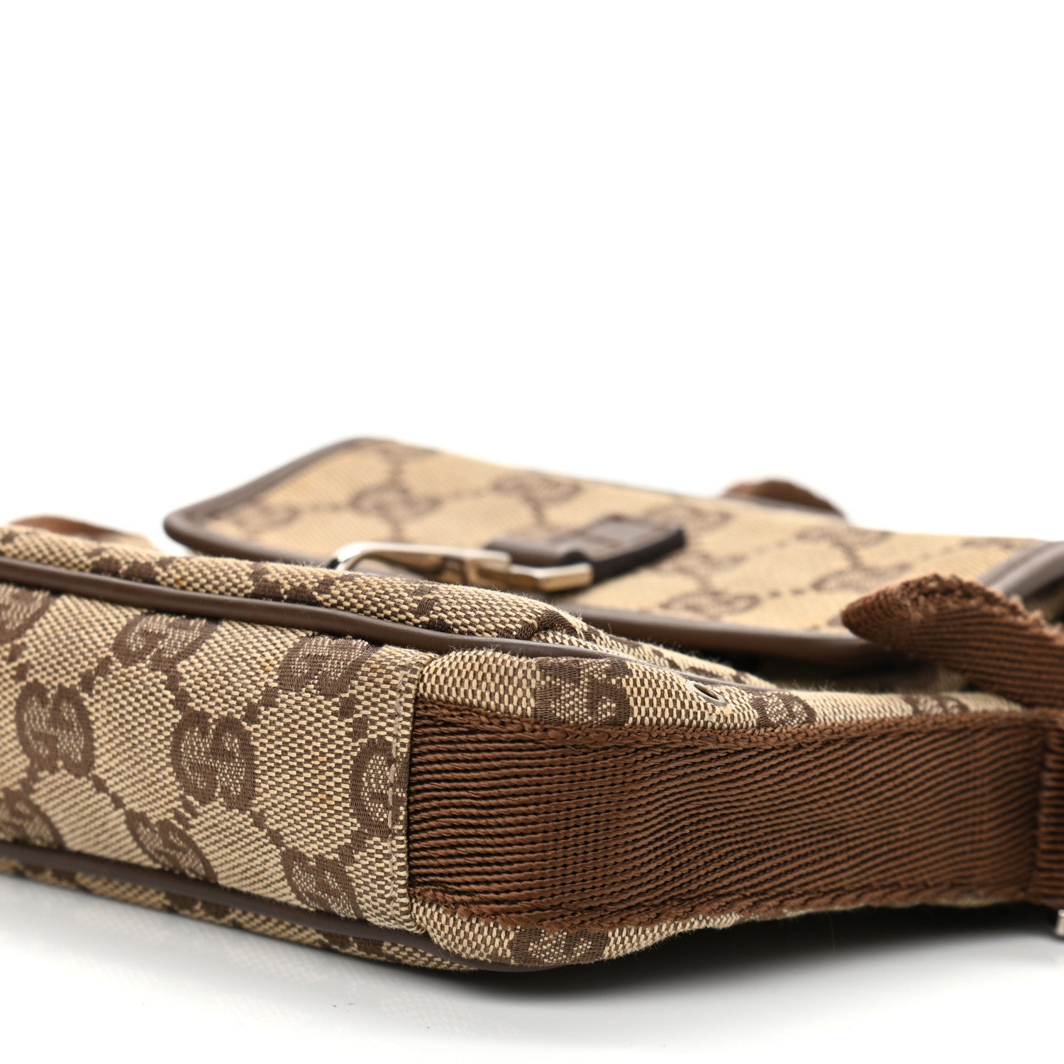 Gucci Monogram GG Flight Crossbody Bag Dark Brown 9 of 10