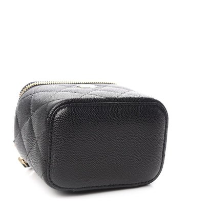 Chanel Caviar Quilted Mini Vanity Case With Chain Black 4 of 10