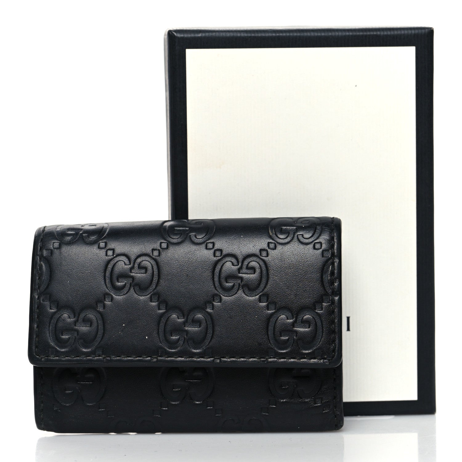 Gucci Guccissima 6 Key Holder Case Black 10 of 10