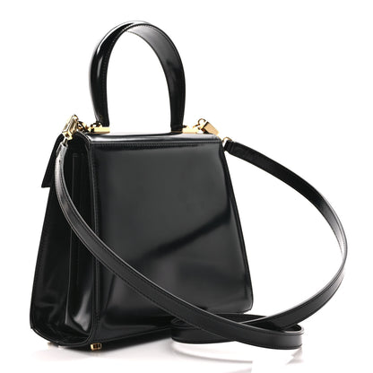 Salvatore Ferragamo Brushed Off Calfskin Iconic Top Handle Bag Black 3 of 8