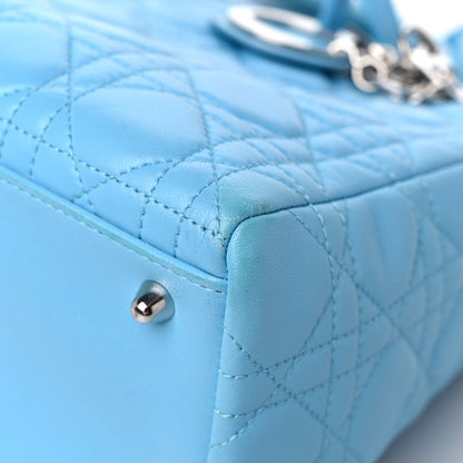 Christian Dior Lambskin Cannage Medium Lady Dior Light Blue 9 of 18