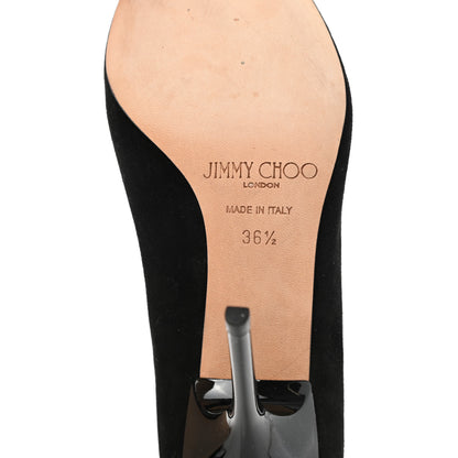 Jimmy Choo Suede Agnes Pumps 36.5 Black 6 of 9
