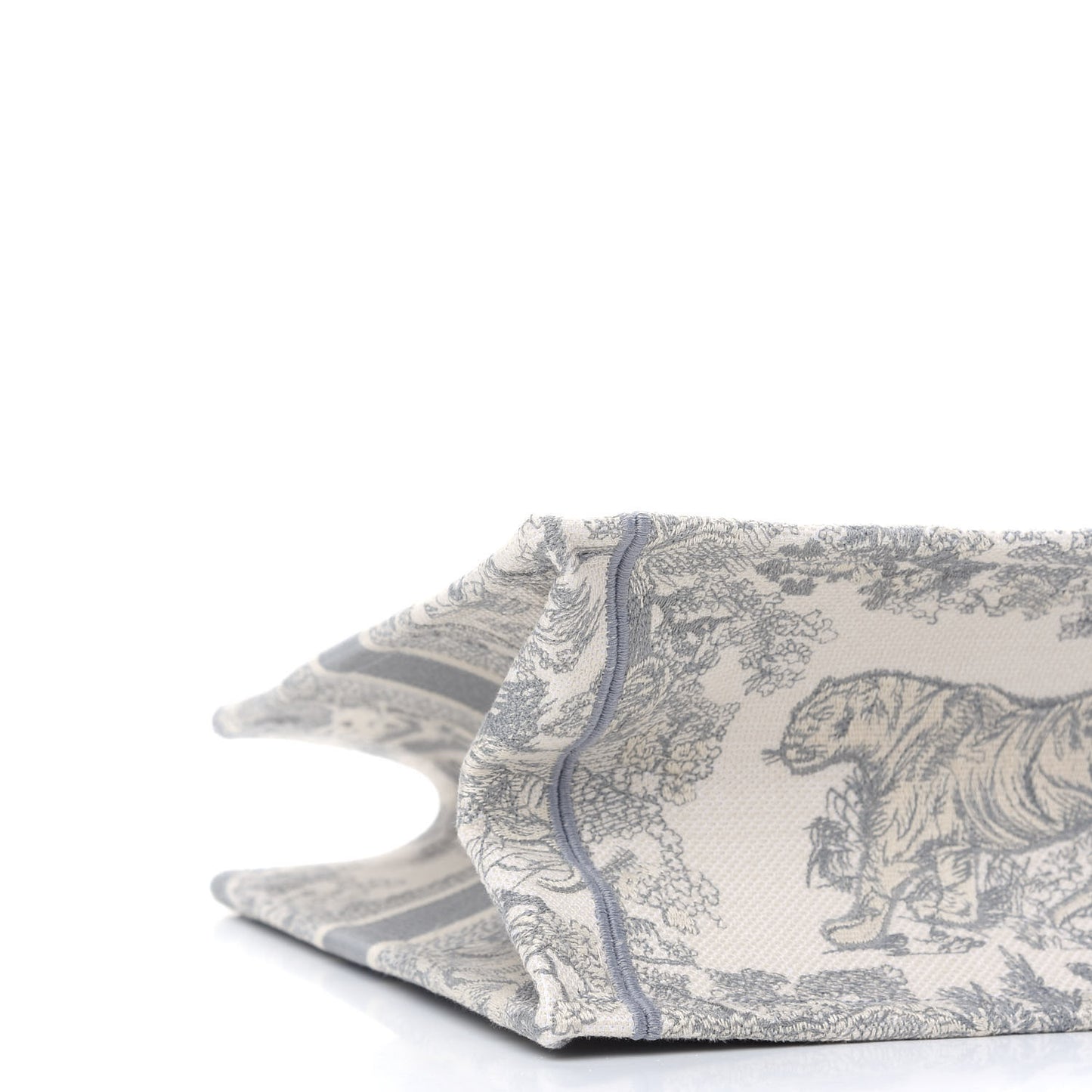 Canvas Embroidered Medium Dioriviera Toile De Jouy Book Tote Gray